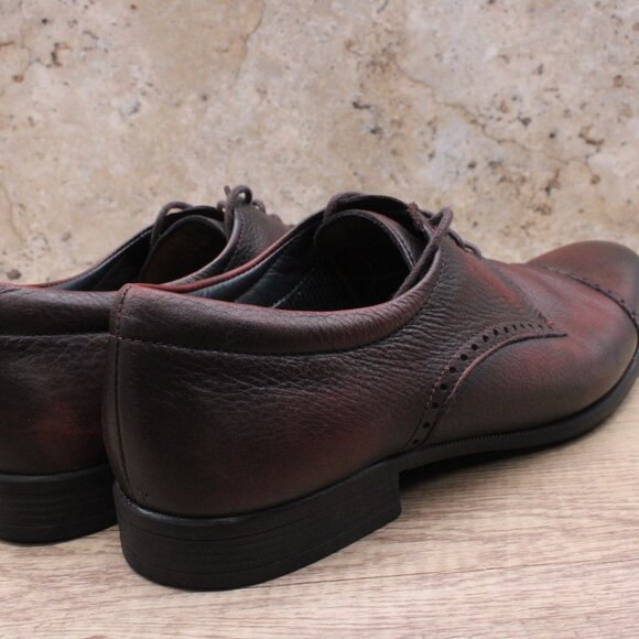 Studio Belvedere Oxford Shoes Mens Dark Brown Low Top Lace Up SImone Size 11D - Picture 4 of 13